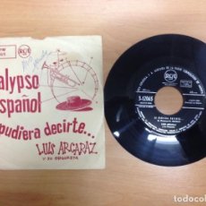 Discos de vinilo: SINGLE LUIS ARCARAZ Y SU ORQUESTA - CALYPSO ESPAÑOL RCA ESPAÑA . Lote 74697763