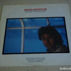 Discos de vinilo: DAVID KNOPFLER ( HEART TO HEART - DOUBLE DEALING - SOUL KISSING ) ENGLAND-1985 MAXI45 MAKING WAVES