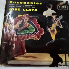 Disques de vinyle: PASODOBLES-JOSE LLATA-CONCHA ESPINA + 3 - EP -DECCA 451.042-EDICION FRANCESA. Lote 74846623