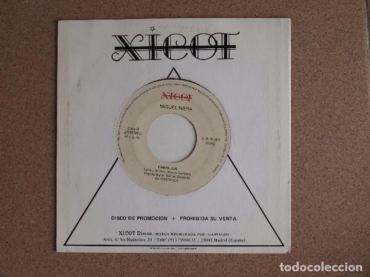 Discos de vinilo: MIGUEL RIERA - CANTO - DISCO PROMOCIONAL - Foto 1
