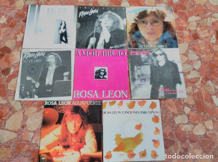 Discos de vinilo: ROSA LEON LOTE 8 SINGLES - Foto 1