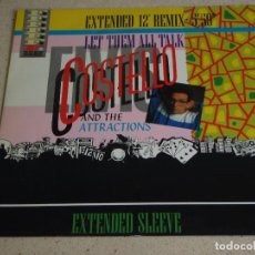 Discos de vinilo: ELVIS COSTELLO & THE ATTRACTIONS ( LET THEM ALL TALK - THE FLIRTING KIND ) ENGLAND-1983 MAXI45
