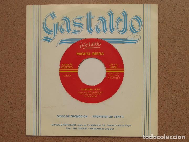Dischi in vinile: MIGUEL RIERA - ALONDRA - DISCO PROMOCIONAL