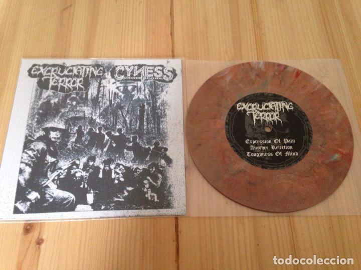 Discos de vinilo: Excruciating Terror / Cyness-SPLIT GRIND CORE VINILO DE COLOR - Foto 1