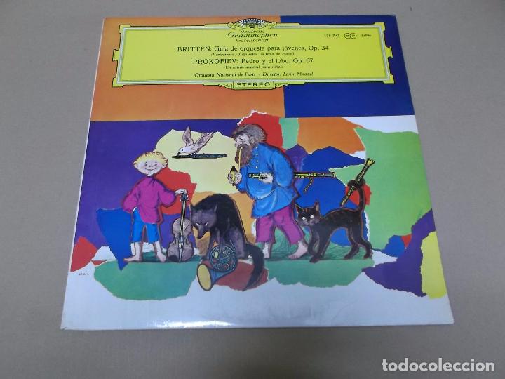 Discos de vinilo: ORQUESTA NACIONAL DE PARIS (LP) BRITTEN Y PROKOFIEV (PEDRO Y EL LOBO) A&Ntilde;O 1968 &ndash; REEDICION 1975