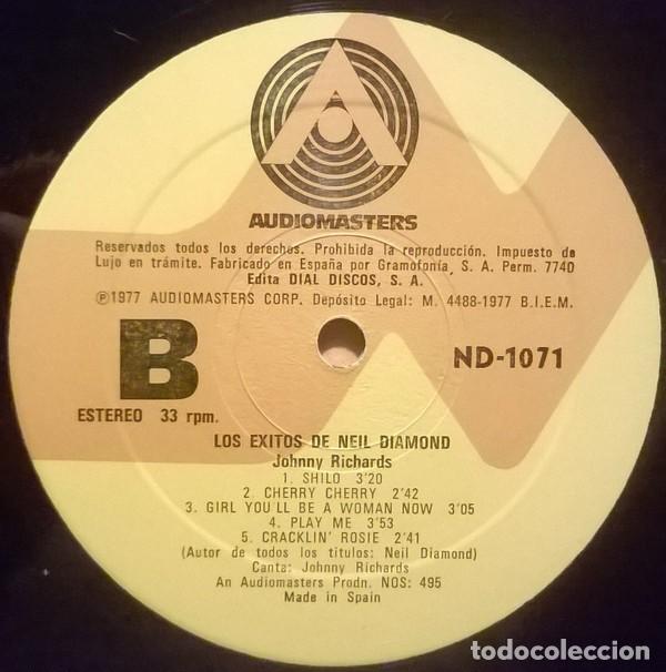 Discos de vinilo: Johnny Richards, Los Exitos de Neil Diamond, Nevada-ND-1071 - Foto 4