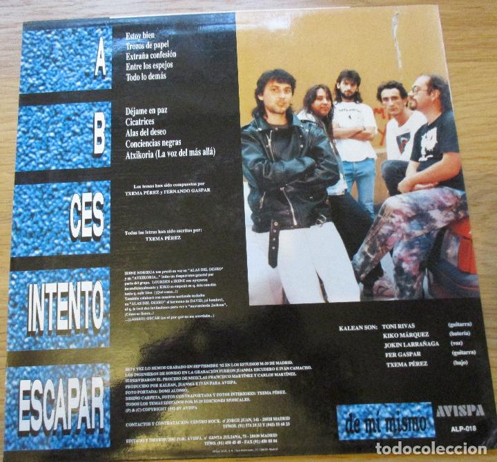 Discos de vinilo: KALEAN - SOLO INTENTO ESCAPAR - LP - 1992 - Foto 2