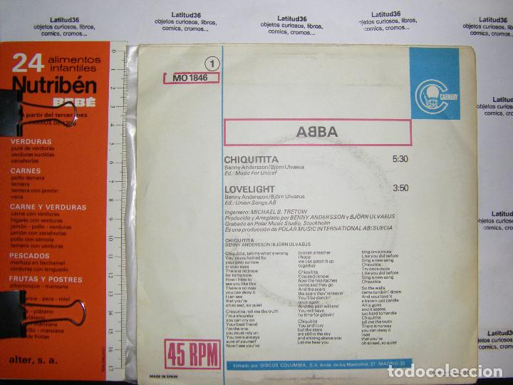Discos de vinilo: abba. chiquitita  lovelight - Foto 2