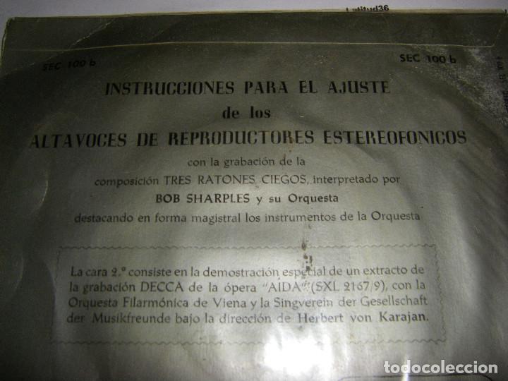 Discos de vinilo: Instrucciones para el ajuste de los altavoces... decca - Foto 5