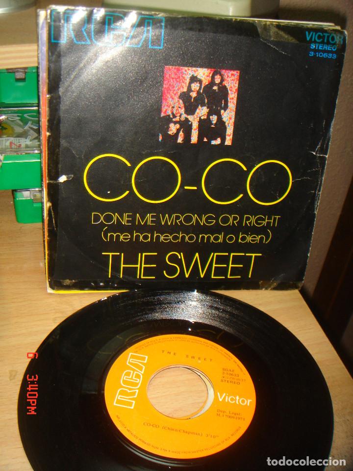 Discos de vinilo: THE SWEET - CO - CO / DONE ME WRONG OR RIGHT - SINGLE 1971 - Foto 1