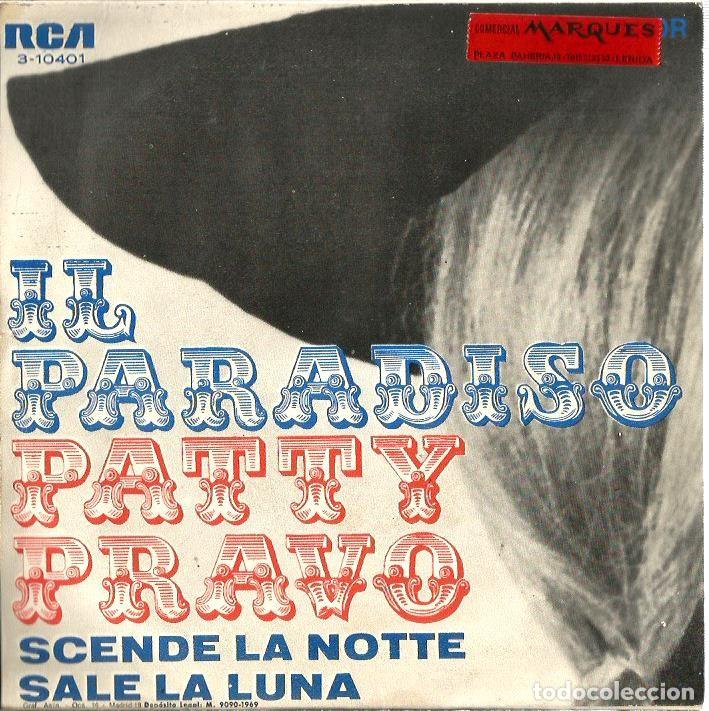 Discos de vinilo: SG PATTY PRAVO : IL PARADISO - Foto 2