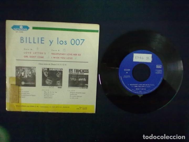 Discos de vinilo: BILLIE Y LOS 007 LOVE LETTERS + 3 - Foto 2