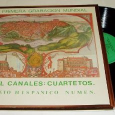 Discos de vinilo: LP- MANUEL CANALES CUARTETO HISPÁNICO NUMEN 1981.PRIMERA GRABACIÓN MUNDIAL