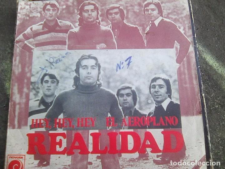 Disques de vinyle: Realidad - He, hey + El aeroplano (Novola Zafiro, 1971) Soft pop pre-movida 70&acute;s