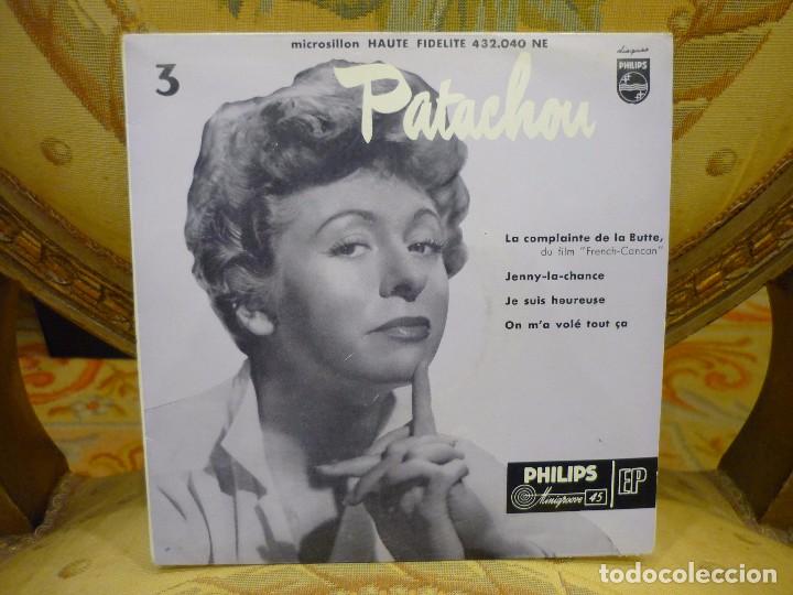 Discos de vinilo: PATACHOU 3. LA COMPLAINTE DE LA BUTTE-JENNY LA CHANCE-JE SUIS HEUREUSE-ON M'A VOL&Eacute; TOUT &Ccedil;A.