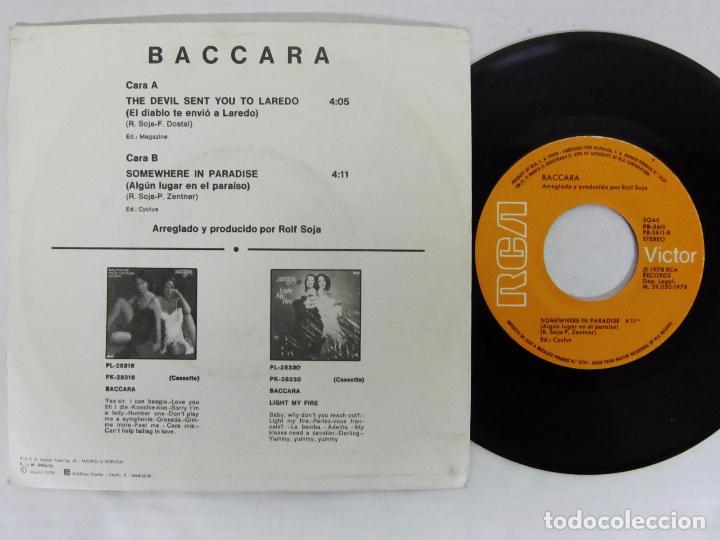 Discos de vinilo: BACCARA - THE DEVIL SENT YOU TO / EL DIABLO TE ENVIO A LAREDO - SINGLE - RCA 1978 - Foto 2