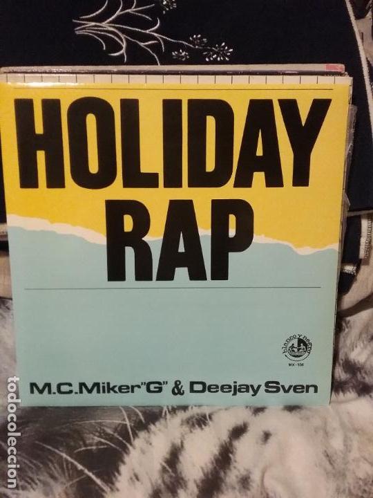 M.C. MIKER G & DEEJAY SVEN-HOLIDAY RAP MAXI SINGLE VINILO 1986 (Música - Discos - LP Vinilo - Rap / Hip Hop)