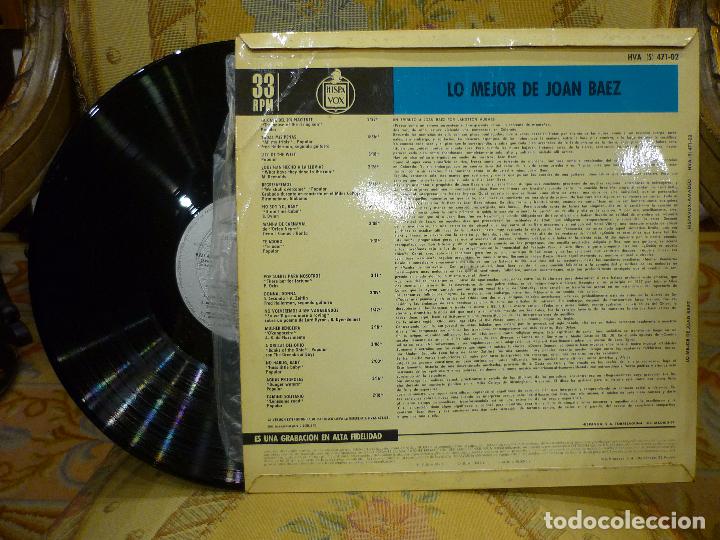Discos de vinilo: LO MEJOR DE JOAN B&Aacute;EZ. HISPAVOX 1.965. - Foto 2