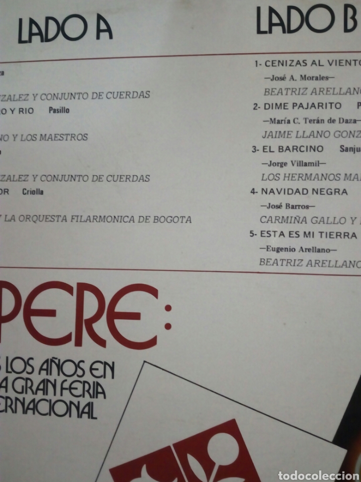 Discos de vinilo: XIV FERIA INTERNACIONAL DE BOGOTA 1982 - Foto 2