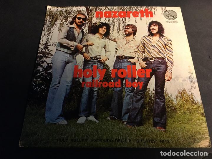 Discos de vinilo: NAZARETH (HOLY ROLLER) SINGLE ESPA&Ntilde;A 1975 (EPI5) - Foto 3