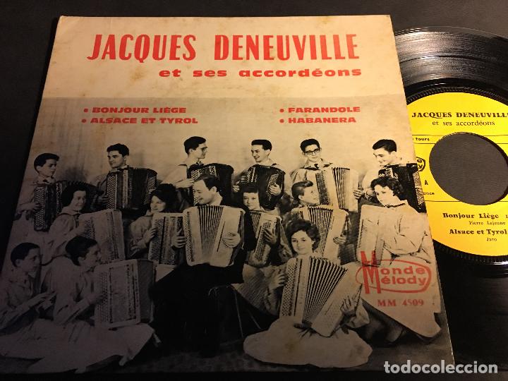 Discos de vinilo: JACQUES DENEUVILLE (BONJOUR LIEGE +3) EP FRANCE (EPI5)