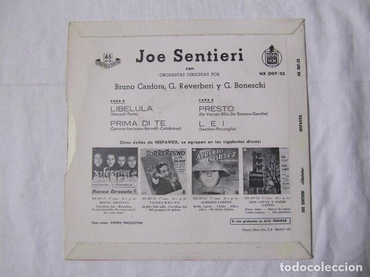Discos de vinilo: Joe Sentieri 1961 EP Libelula Prima di te - Foto 2