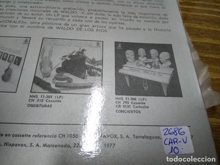Discos de vinilo: LP WALDO DE LOS RIOS - CORALES - Foto 5