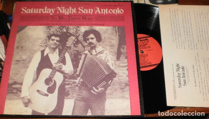 Vinyl records: Saturday Night San Antonio:Tex-Mex lp Frank Corrales, Ben Tavera King And The Los Folkeros Group &lrm;