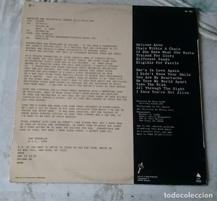 Discos de vinilo: Jules Shear: Demo-itis (Enigma-Dro  1987) - Foto 2