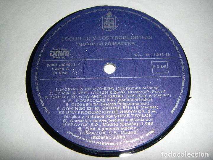 Discos de vinilo: Loquillo. Morir en primavera. Lp 1988 - Foto 7