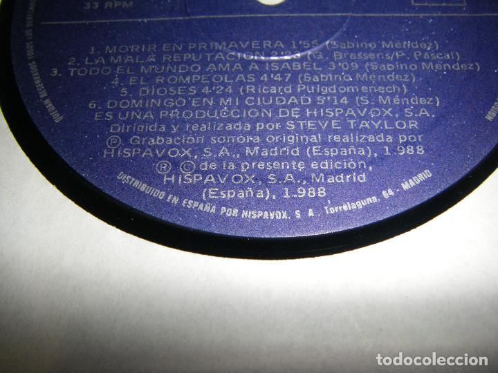 Discos de vinilo: Loquillo. Morir en primavera. Lp 1988 - Foto 8