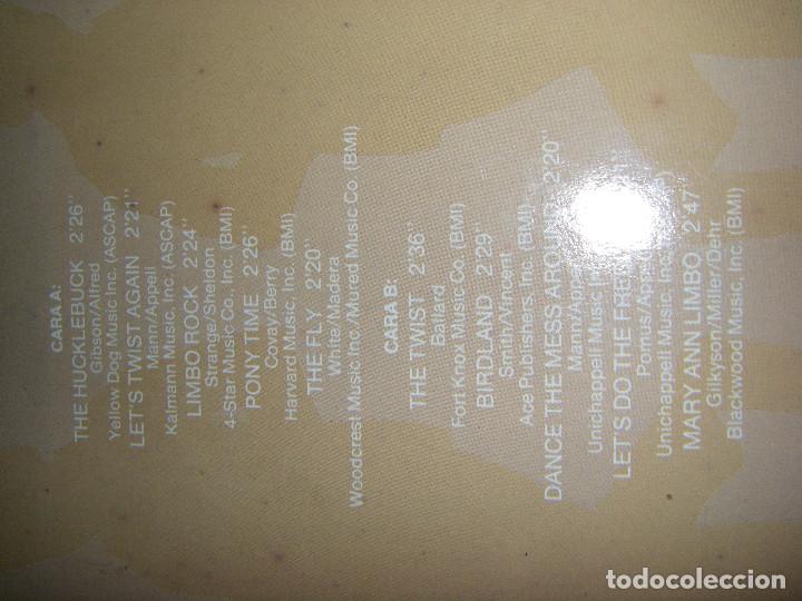Discos de vinilo: chubby checker. let&acute;s twist again. lp 1984 - Foto 3