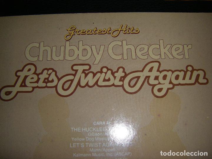 Discos de vinilo: chubby checker. let&acute;s twist again. lp 1984 - Foto 4