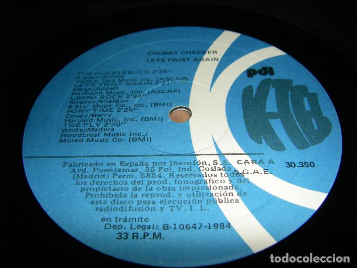 Discos de vinilo: chubby checker. let&acute;s twist again. lp 1984 - Foto 7