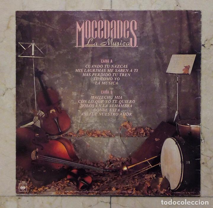 Discos de vinilo: LP MOCEDADES - LA M&Uacute;SICA - CBS 1983. - Foto 2