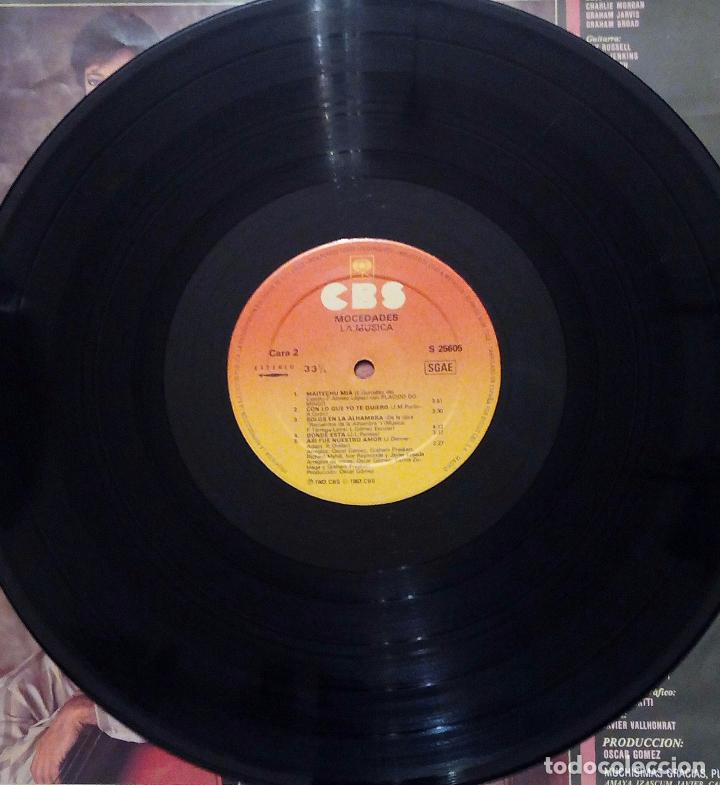 Discos de vinilo: LP MOCEDADES - LA M&Uacute;SICA - CBS 1983. - Foto 5