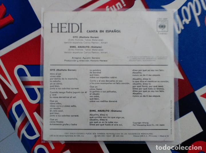 Discos de vinilo: Vinyl 7&rdquo; SINGLE HEIDI SPAIN SPANISH - Foto 2