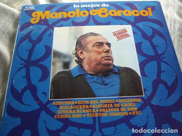 Discos de vinilo: LO MEJOR DE MANOLO CARACOL - Foto 1
