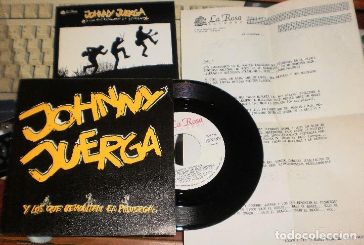 Disques de vinyle: JOHNNY JUERGA single DESDE EL NORTE HASTA EL SUR .1987 con postal y hoja promo