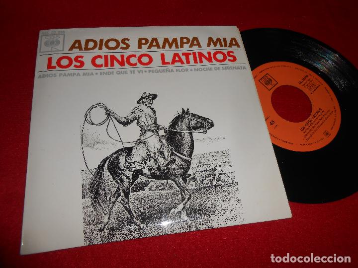 Discos de vinilo: LOS CINCO LATINOS PEQUE&Ntilde;A FLOR/NOCHE DE SERENATA/ADIOS PAMPA MIA/ENDE QUE TE VI EP 1963 CBS
