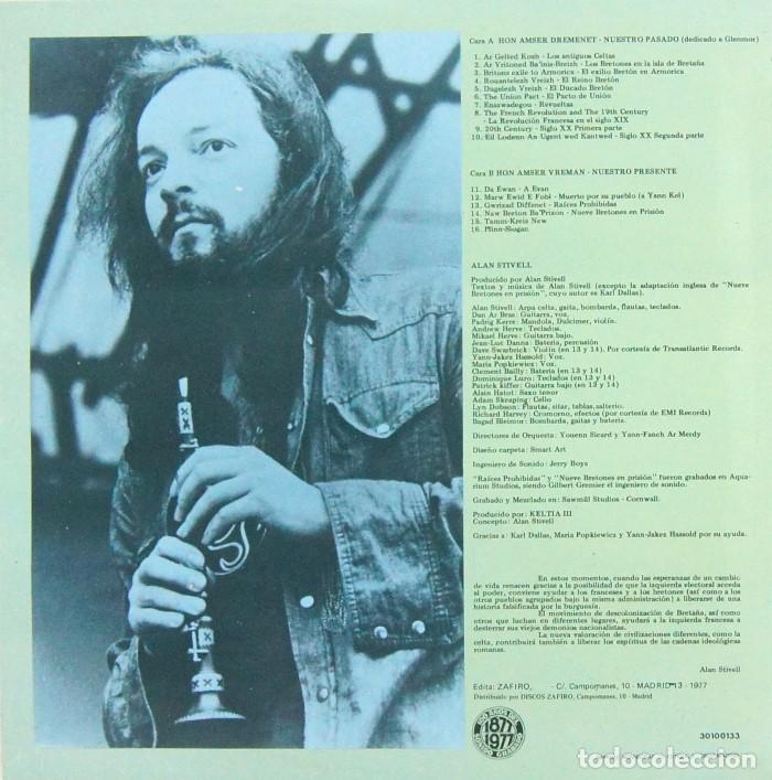 Discos de vinilo: ALAN STIVELL ?- RAOK DILESTRA (LP, Vinilo, CFE 1983) - Foto 2