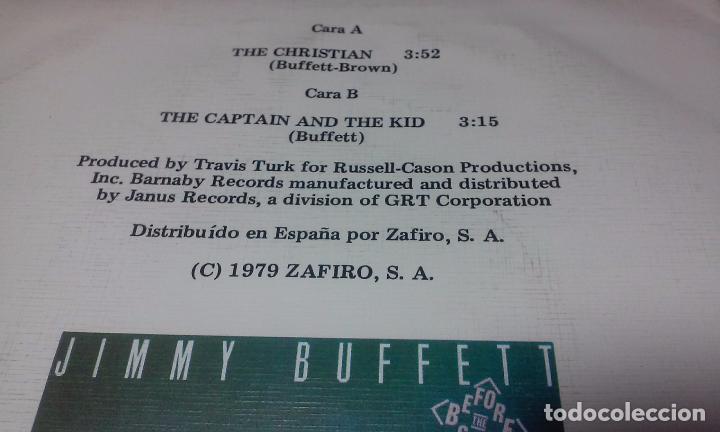 Discos de vinilo: JIMMY BUFFETT - BEFORE THE SALT - SINGLE 1979 - Foto 7