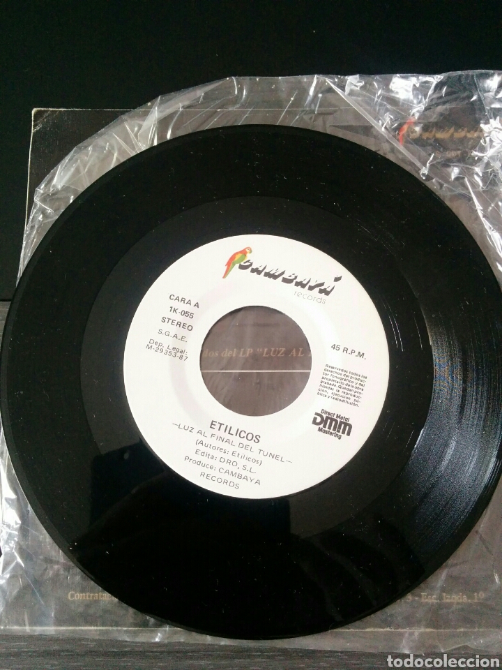 Discos de vinilo: ETILICOS LUZ AL FINAL DEL TUNEL SINGLE - Foto 3