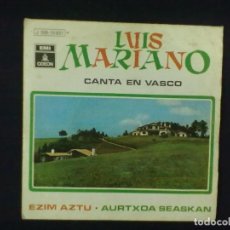 Disques de vinyle: LUIS MARIANO CANTA EN VASCO AZIM AZTU AURTXOA SEASKA. Lote 76596615