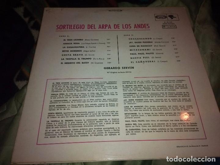 Discos de vinilo: GERARDO SERVIN - SORTILEGIO DEL ARPA DE LOS ANDES. LP. - Foto 2
