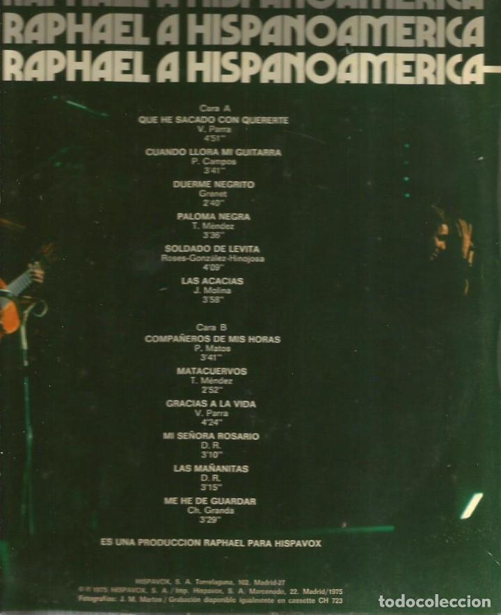 Discos de vinilo: LP RAPHAEL : RECITAL HISPANOAMERICANO - Foto 2
