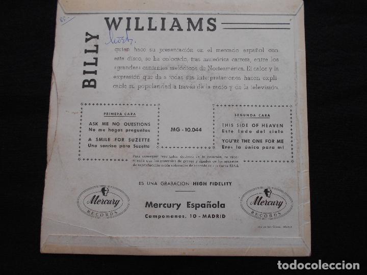 Discos de vinilo: BILLY WILLIAMS // ASK ME NO QUESTIONS + 3 - Foto 2
