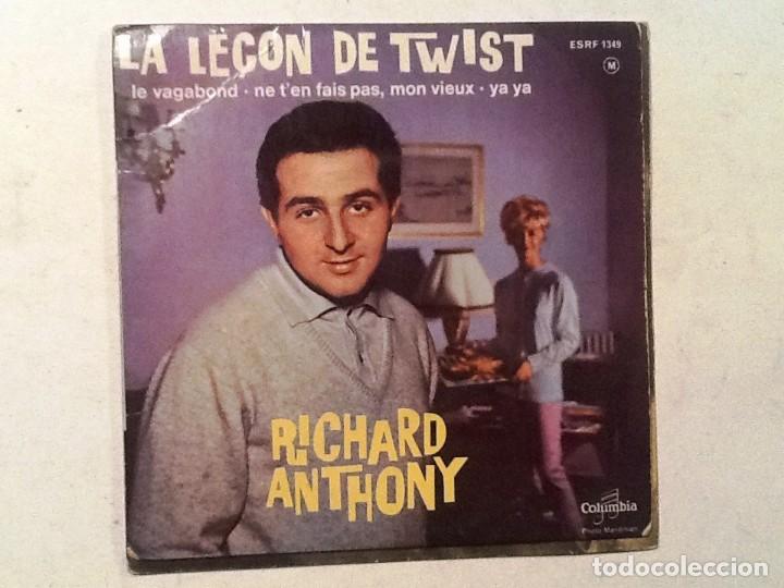 Discos de vinilo: RICHARD ANTHONY LA LE&Ccedil;ON DE TWIST +3 EP FRANCIA - Foto 1