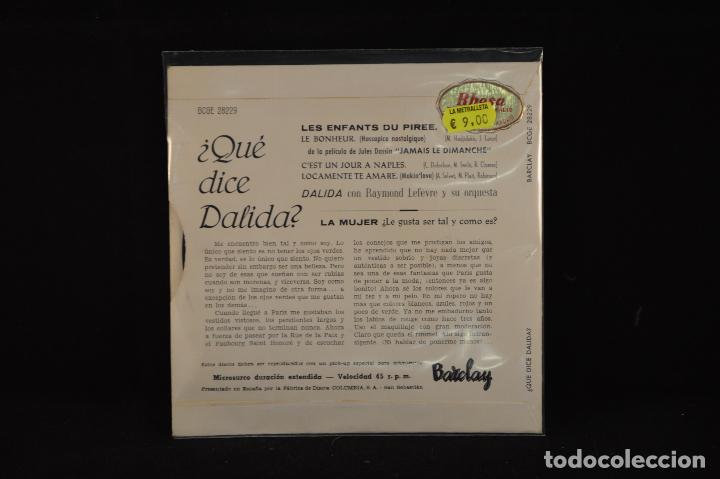 Discos de vinilo: DALIDA  - LES ENFANTS DU PIREE +3 - EP - Foto 2