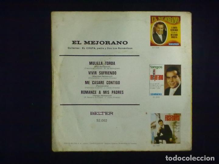 Discos de vinilo: EL MEJORANO ROMANCE A MIS PADRES + 3 - Foto 2